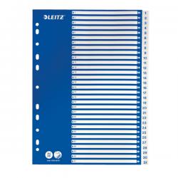 Leitz Register Book 1 to 31 A4 White/Blue Pack of 10