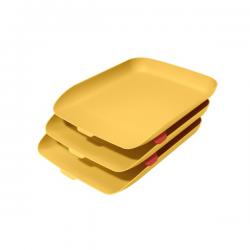 Leitz Cosy Letter Tray Set of 3 A4 Warm Yellow