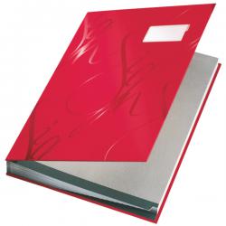 Leitz Design Signature Book with 18 Card Dividers A4 Red