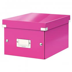 Leitz WOW Click & Store Small Storage Box With label holder Pink