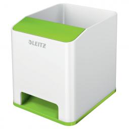 Leitz WOW Sound Pen Holder With sound boosting White/green