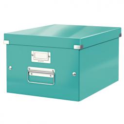 Leitz WOW Click & Store Medium Storage Box With metal handles Ice Blue