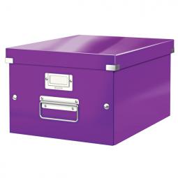 Leitz WOW Click & Store Medium Storage Box With metal handles Purple