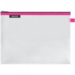 Leitz WOW water resistant Travel Pouch Large Pink Pack of 10