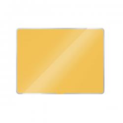 Leitz Cosy Magnetic Glass Whiteboard 600x400mm Warm Yellow