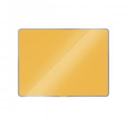 Leitz Cosy Magnetic Glass Whiteboard 800x600mm Warm Yellow