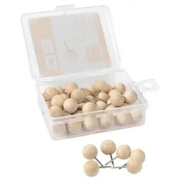 Nobo Notice Board Wooden Push Pins - 40pcs