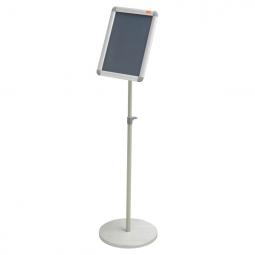 Nobo A4 Snap Frame Display with Height Adjustable Floor Stand Silver