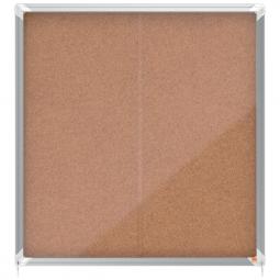 Nobo Premium Plus Cork Lockable Notice Board 12xA4