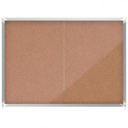 Nobo Premium Plus Cork Lockable Notice Board 18xA4