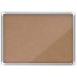 Nobo Premium Plus Cork Lockable Notice Board 8xA4 Hinged