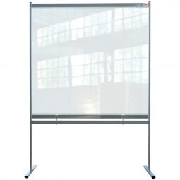 Nobo Premium Plus Clear PVC Free Standing Protective Screen Divider 1480x2060mm