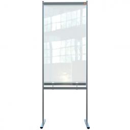 Nobo Premium Plus Clear PVC Free Standing Protective Screen Divider 780x2060mm