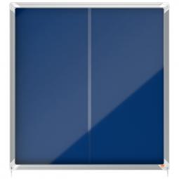 Nobo Premium Plus Felt Lockable Notice Board 12xA4 Blue