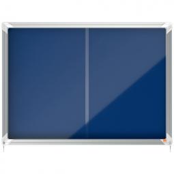 Nobo Premium Plus Felt Lockable Notice Board 8xA4 Blue