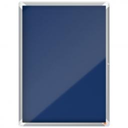 Nobo Premium Plus Felt Lockable Notice Board 9xA4 Blue