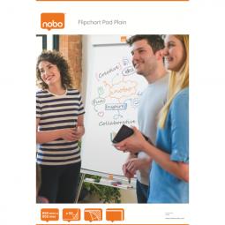 Nobo Flipchart Pad Plain 650x955mm Pack of 5