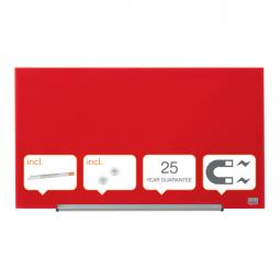 Nobo Impression Pro Glass Magnetic Whiteboard 680x380mm Red