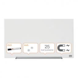 Nobo Impression Pro Glass Magnetic Whiteboard 680x380mm Brilliant White