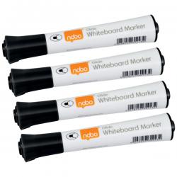 Nobo Glide Fine Drymarkers Assorted Pack of 4