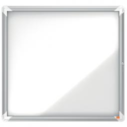 Nobo Premium Plus Magnetic Lockable Notice Board 6xA4 White