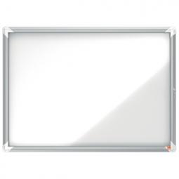 Nobo Premium Plus Magnetic Lockable Notice Board 8xA4 White