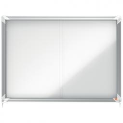 Nobo Premium Plus Magnetic Lockable Notice Board 8xA4 White