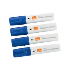 Nobo Glide Whiteboard Pens Large Chisel Tip Pack of 4 Blue