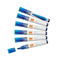 Nobo Liquid Ink Whiteboard Pens Bullet Tip Pack of 10 Blue