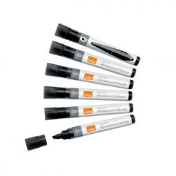 Nobo Liquid Ink Whiteboard Pens Chisel Tip Pack of 10 Black