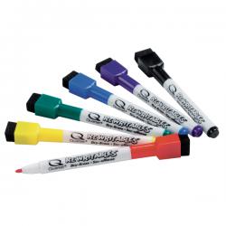 Nobo Mini Whiteboard Pen With Magnetic Eraser Cap Assorted Colours Pack of 6