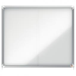 Nobo Premium Plus Magnetic Lockable Notice Board 15xA4 White