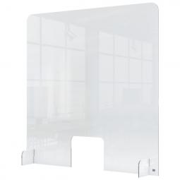 Nobo Clear Acrylic Counter Partition Screen With Transaction Window 700x850mm