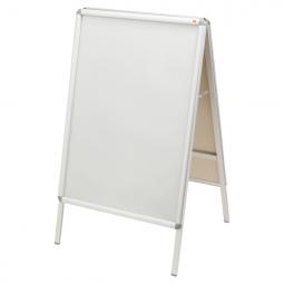 Nobo Poster A-Frame Pavement Display Board with Snap Frame Silver Double Sided 700x1000mm