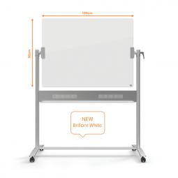 Nobo Glass Revolving Mobile Whiteboard White 1200 x 900mm Magnetic Glass