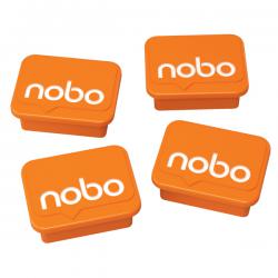 Nobo Whiteboard Magnets Orange Pack of 4