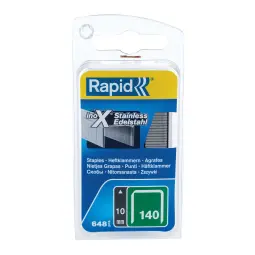 Rapid No. 140 Flatwire staple Stainless steel 10 mm