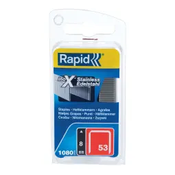 Rapid No. 53 Finewire staple Stainless steel 8 mm