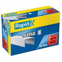 Rapid 43/6 K1 Textile Staples Pack of 10000