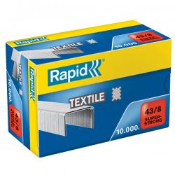 Rapid 43/8 K1 Textile Staples Pack of 10000