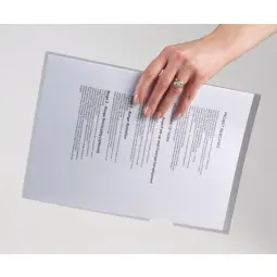 Rexel Nyrex™ Premium A4 Anti-Slip Document Folder, Clear Embossed, Extra Strong 130mic, Cut Flush, L-Folder, Pack 25 - Outer carton of 4