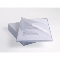 Rexel Nyrex™ Premium A4 Anti-Slip Document Folder, Clear Embossed, Extra Strong 130mic, Cut Flush, L-Folder, Pack 25 - Outer carton of 4
