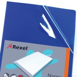 Rexel Nyrex Premium A4 Document Folder Assorted 100micron Cut Flush Pack of 100