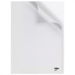 Rexel Nyrex Premium A4 Document Folder Clear 100micron Cut Back L-Folder Pack of 100