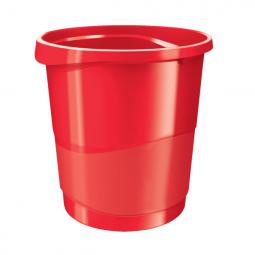 Rexel Choices Waste Bin Plastic 14 Litre Capacity Red