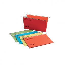 Rexel Foolscap Suspension Files 15mm V-base Assorted Colours Pack of 20