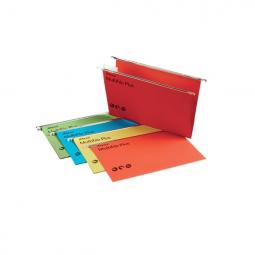 Rexel Foolscap Suspension Files 15mm V-base Manilla Assorted Colours Pack of 10