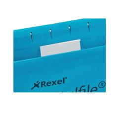 Rexel Foolscap Suspension Files 15mm V-base Manilla Blue Pack of 50