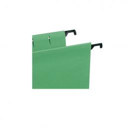 Rexel Foolscap Suspension Files 15mm V-base Manilla Green Pack of 50