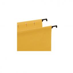 Rexel Foolscap Suspension Files 15mm V-base Manilla Yellow Pack of 50